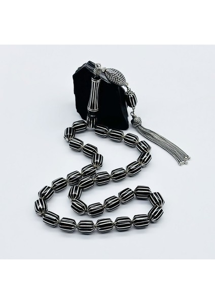 Uçlu Kapsül Karpuz Dilimi İşlemeli Erzurum Oltu Taşı Tesbih fırsatları