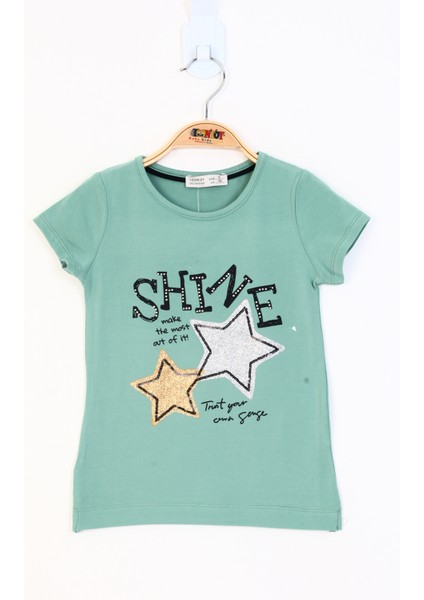 Kız Çocuk Shıne Baskılı Tişört