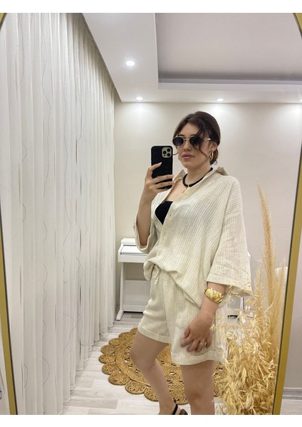 Ryjah Keten Gömlek Şort Takım