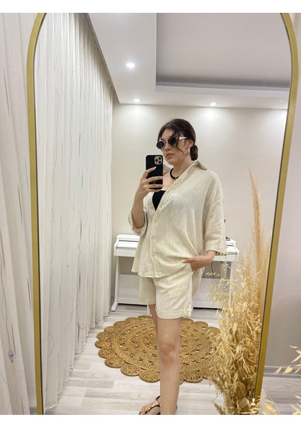 Ryjah Keten Gömlek Şort Takım fırsatları