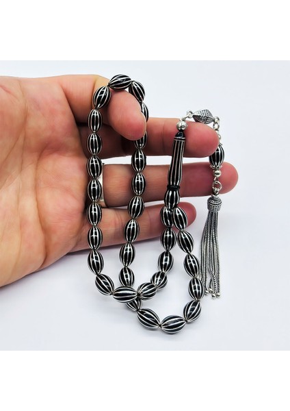 12 Li Karpuz Dilimi İşlemeli Erzurum Oltu Taşı Tesbih fiyatları