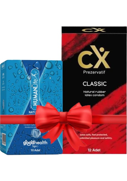 Prezervatif Classic 12'li + Humanlife 5 gr x 10 Doğal Jel Lubricant