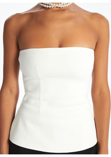 Yeni Sezon Straplez Yaka Peplum Bluz - S5PA96Z8 modelleri