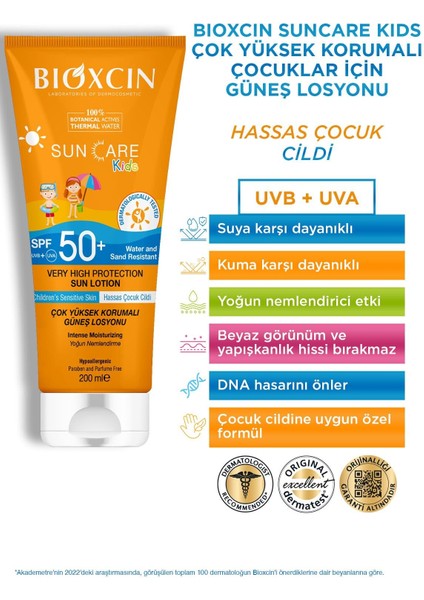 Bioxcin Suncare Kids Losyon SPF50 200 ml 2 Adet fiyatları