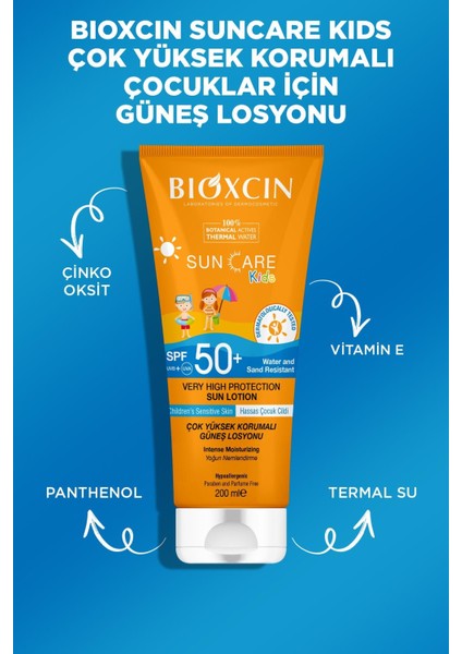 Bioxcin Suncare Kids Losyon SPF50 200 ml 2 Adet fırsatları