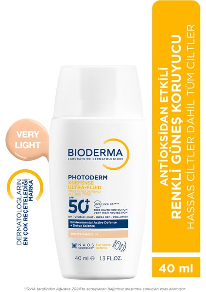 Bioderma Photoderm Xdefense SPF50+ Very Light 40 ml