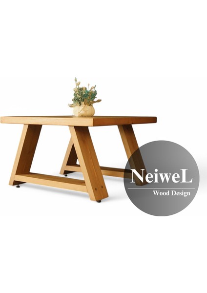 Neoz Doğal Ahşap Ofis Sehpa-50-50