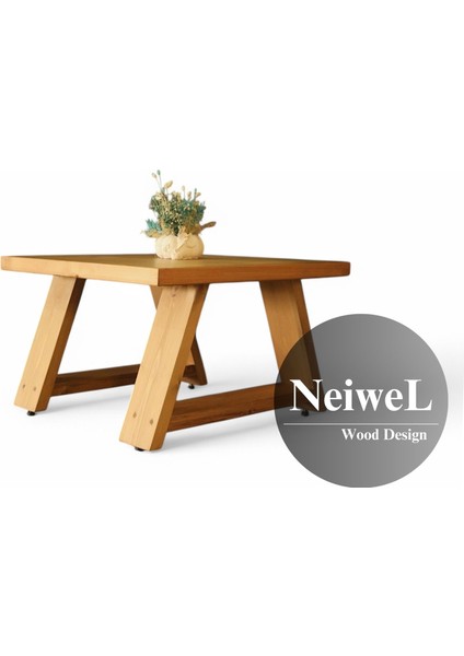 Neoz Doğal Ahşap Ofis Sehpa-50-50