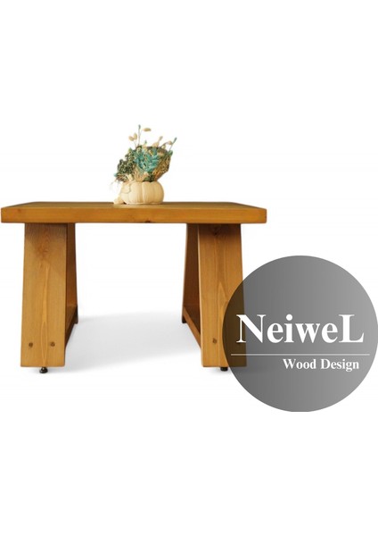 Neoz Doğal Ahşap Ofis Sehpa-50-50