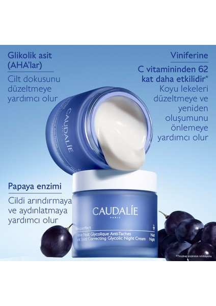 Caudalie Vinoperfect Dark Spot Correcting Glycolic Night Refill 50 ml modelleri