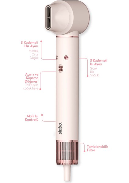 Pro Compact Uzun Multi-Styler Hava Üfleme 5in1 Saç Şekillendirici Bldc Motor SHD-1719