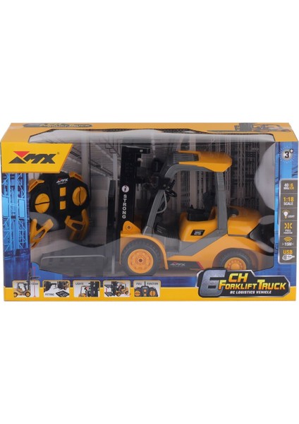 5088 Sun-1:24 Işıklı USB Şarjzlı Uzaktan Kumandalı Buldozer
