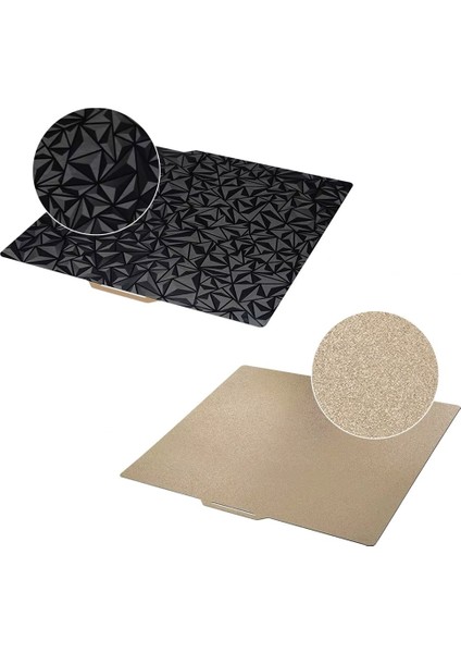 Bambu Lab X1 P1P Çift Taraflı Büyük Desenli Peo-Pei Kaplı Yay Çeliği TABLA-257X257MM