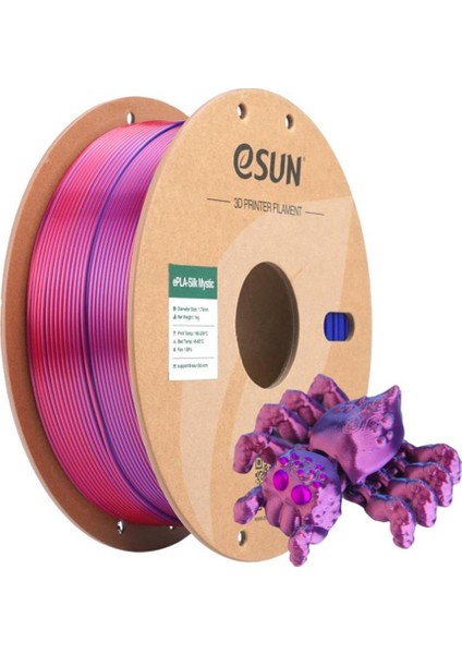 Pla-Silk Mystic Filament Mavi-Kırmızı-Mor 1.75MM 1000GR