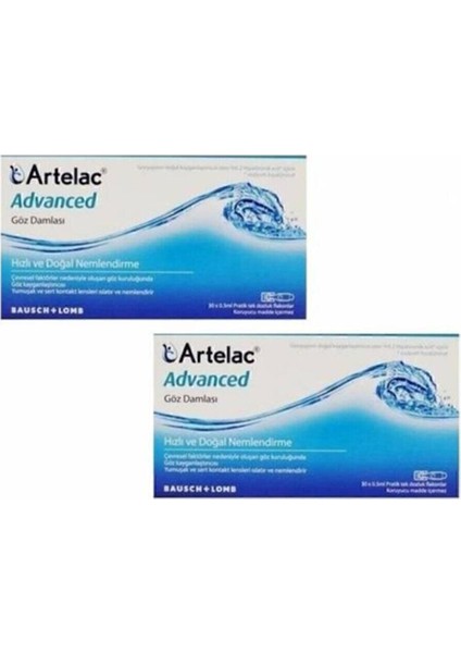 Artelac Advanced Gz Damlası 30 Flakon 0,5 ml 2 Adet