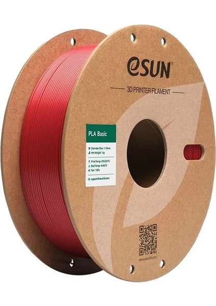 Pla Basic Filament Ateş Kırmızı 1.75MM 1000GR