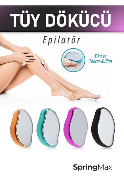 Kristal Epilasyon Aleti, Kablosuz, Islak ve Kuru Kullanım, Güçlü Tüy Giderici