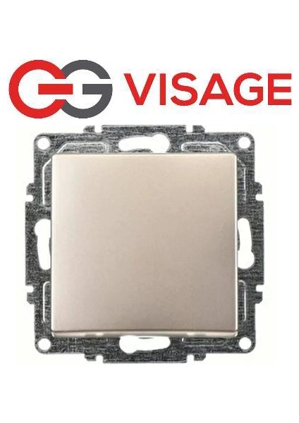 Visage Ambiance Metalik Bej Tekli Anahtar Çerçevesiz - Priz ve Anahtar Için Uyumlu Çerçeve fiyatları
