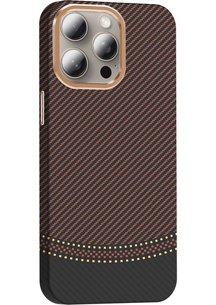 iPhone 15 Pro Kılıf M-Safe Şarj Özellikli Karbon Fiber Görünümlü Gros Kılıf fiyatları