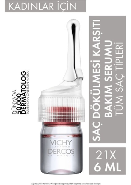 Vichy Dercos Aminexil Clinical 5 Kadın Saç Serumu 21 x 6 ml