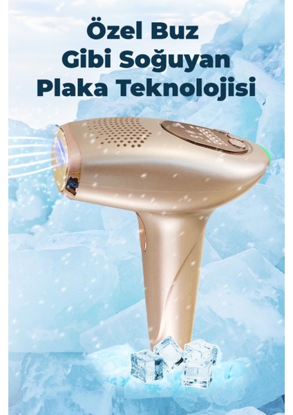 Buz Lazer Epilasyon Cihazı, 999.999 Atım, Dijital Ekran, Kablolu, Vücut Uygulaması fırsatları