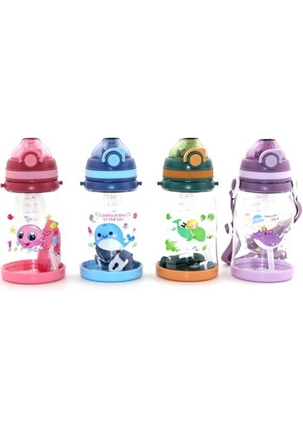 Renkli Pipetli Suluk 550 ml