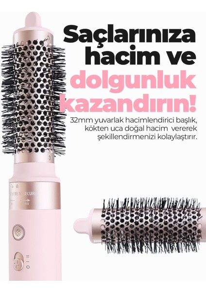 Hızlı saç şekillendirme ve kurutma seti, seramik plaka, 180°C, 32 mm maşa, hacim ve bukle fırsatları