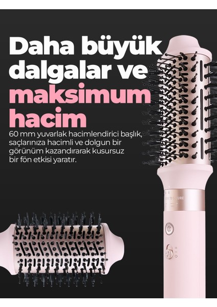 Hızlı saç şekillendirme ve kurutma seti, seramik plaka, 180°C, 32 mm maşa, hacim ve bukle