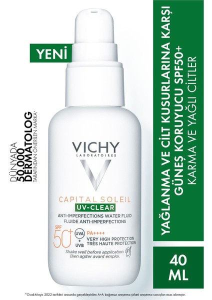 Vichy Capital Soleil Uv Clear SPF50 40 ml