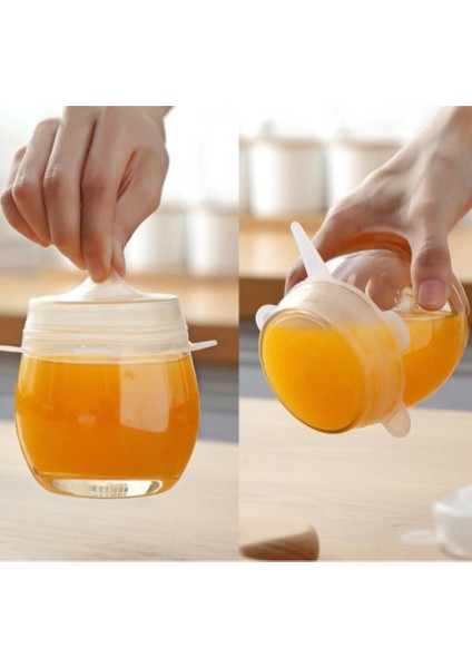 Silikon Yemek Saklama Kapak Seti 6 Adet modelleri