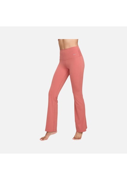 Dri-Fit Zenvy High-Waisted Flared Leg Training Kadın Pembe Geniş Paça Spor Tayt FV7921-434