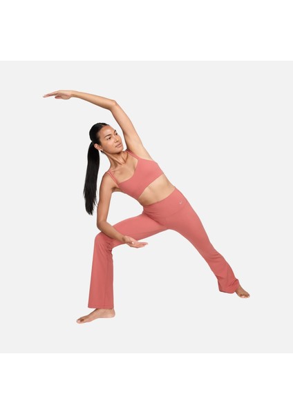 Dri-Fit Zenvy High-Waisted Flared Leg Training Kadın Pembe Geniş Paça Spor Tayt FV7921-434 modelleri
