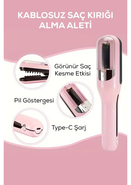 Kablosuz Saç Kırığı Alma Makinesi - Saç Kesme Aleti (Type-C Şarjlı)