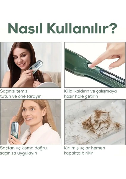 Kablosuz Saç Kırığı Alma Makinesi - Saç Kesme Aleti (Type-C Şarjlı)