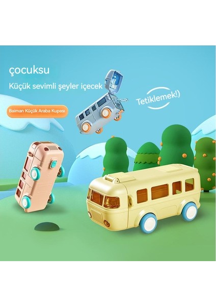 Çocuk Otobüs Suluk Su Matarası Öğrenci Suluğu Hem Otobüs Hem De Suluk 500ML Suluk Eğlenceli Arabalı Suluk fiyatları