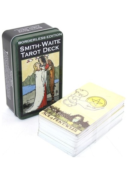 Metal Kutulu Tarot Kartı Smith-Waite