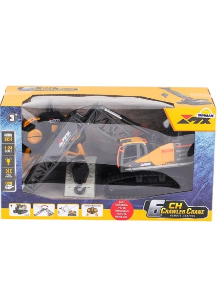 Eğitici Çocuk Gelişim 5081 Sun-Rst-Rc Iş Makinesi 1 24 Buldozer Ff Işıklı 6ch 3 7V USB 40MHZ