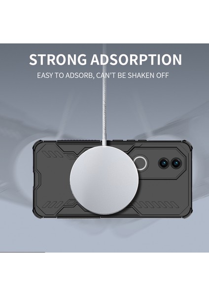 Vivo V50 Manyetik Telefon Kılıfı, Güçlü Manyetik Isı Dağılımı Telefon Kılıfı Kapağı Vivo V50 (Yurt Dışından) fırsatları