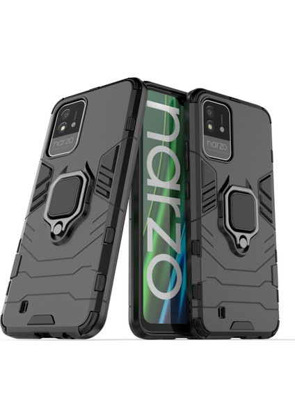 Oppo Realme Narzo 50I Darbeye Dayanıklı Telefon Kılıfı ve Yüzük Tutucu (Yurt Dışından)