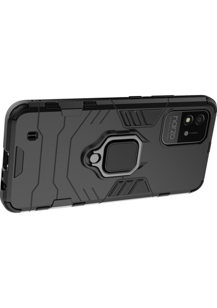 Oppo Realme Narzo 50I Darbeye Dayanıklı Telefon Kılıfı ve Yüzük Tutucu (Yurt Dışından) fırsatları
