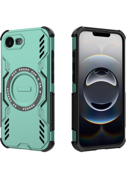 iPhone 16E Manyetik Telefon Kılıfı, Güçlü Manyetik Isı Dağılımı Telefon Kılıfı Kapağı iPhone 16E (Yurt Dışından)