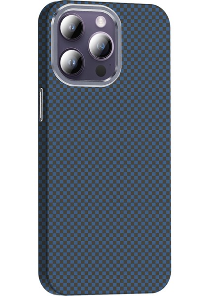 iPhone 14 Pro Max Kılıf M-Safe Şarj Özellikli Karbon Fiber Görünümlü Gros Kılıf
