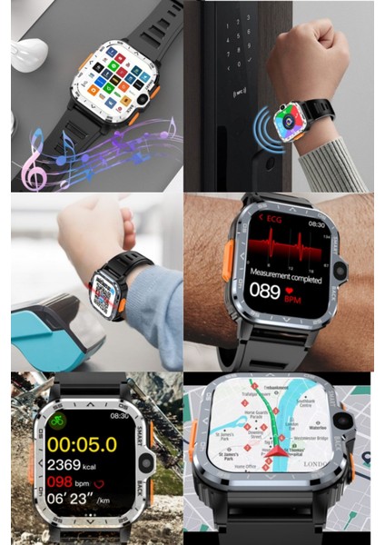 Wrwatch 5g Lite Sim Kartlı Çift Kameralı Btk Yeni Nesil Özelliklere Sahip 51MM Akıllı Saat Gri