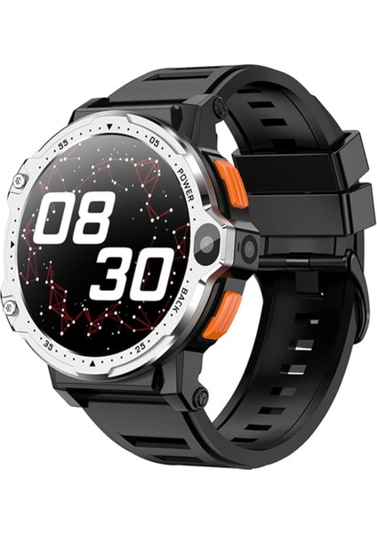 WR999 4glite Kart Çift Kamera Yeni Nesil Tüm Özelliklere Sahip Yuvarlak Akıllı Saat Gri