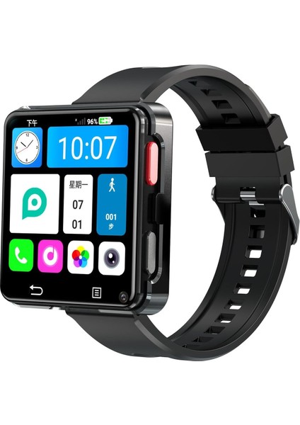 WR668 4glite Sim Kartlı Btk Kayıt Gps Çift Kameralı 1200MAH Yeni Gpt Destekli Akıllı Saat Siyah