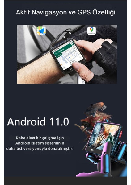 WR668 4glite Sim Kartlı Btk Kayıt Gps Çift Kameralı 1200MAH Yeni Gpt Destekli Akıllı Saat Siyah