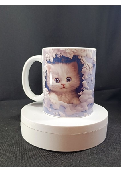 Minik Kedi Porselen Kupa Bardak