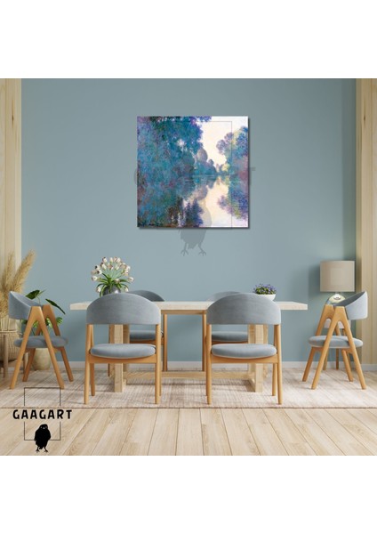 Kare Kanvas Ünlü Eserler Cloude Monet Siene'de Sabah