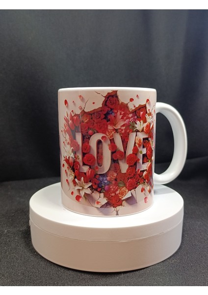 Love Temalı Porselen Beyaz Kupa Bardak fiyatları