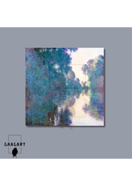 Kare Kanvas Ünlü Eserler Cloude Monet Siene'de Sabah modelleri